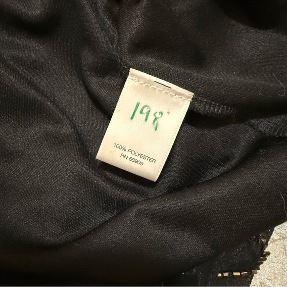 Chelsea & Violet Dress Sz M Beaded SequinGold Black Mini Strappy Party Holiday - Picture 15 of 15